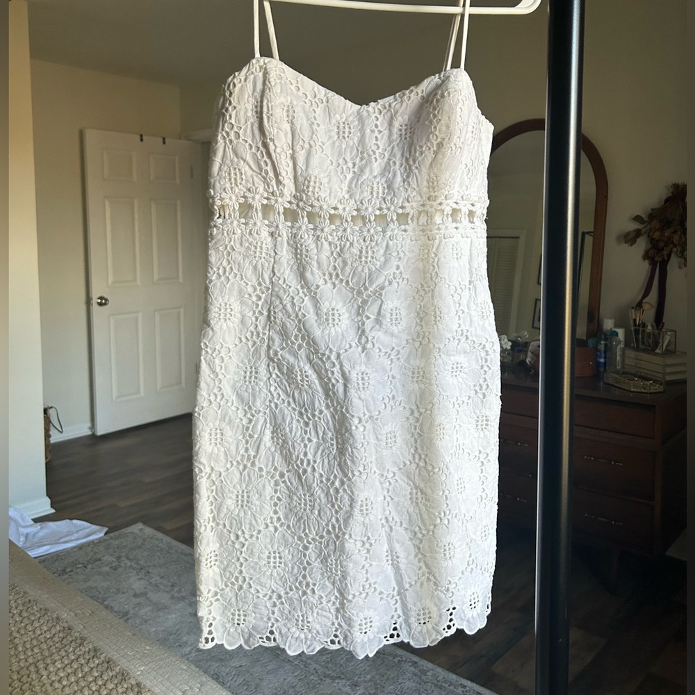 White Eyelet Lilly Pulitzer Dress Size 8